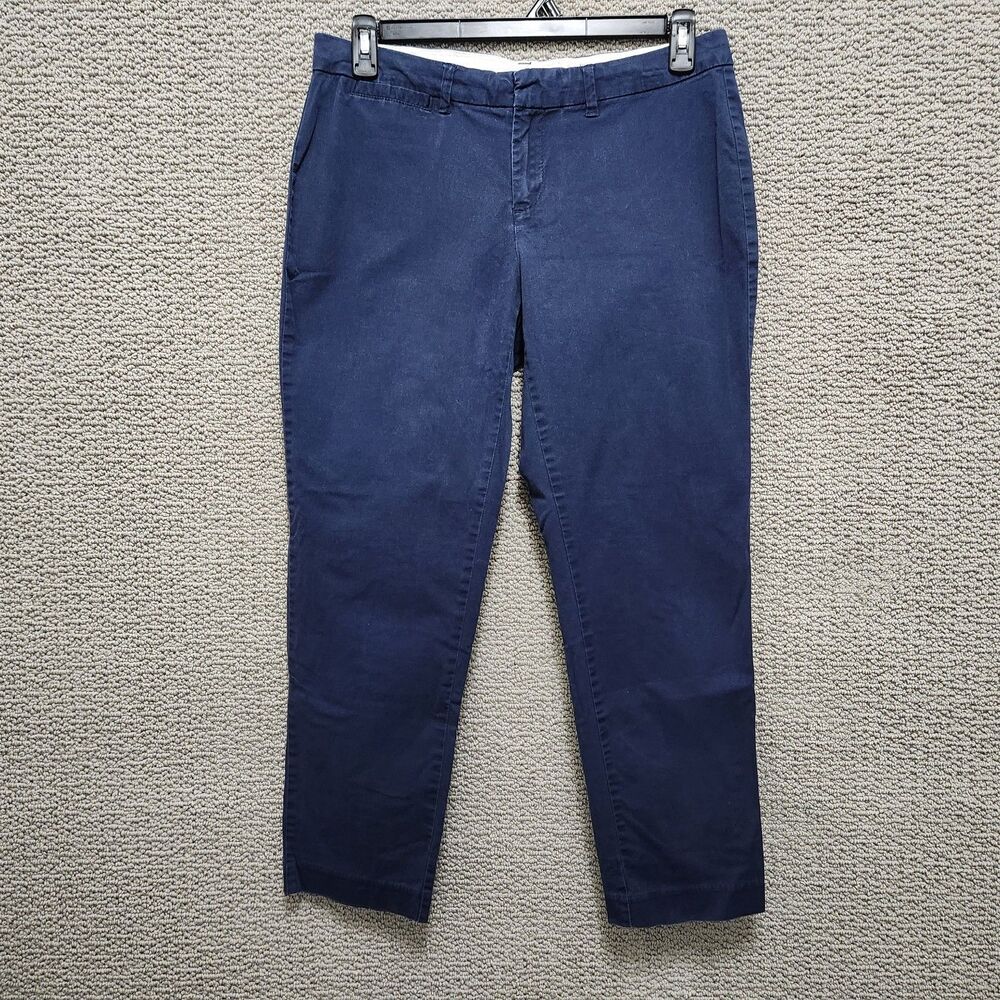 CROWN & IVY Women's Blue Straight Leg Pants Size 10